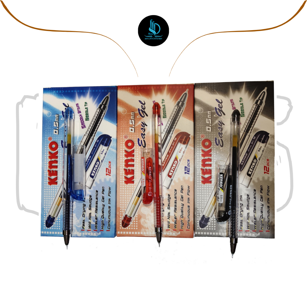 

Pulpen Pen Kenko Easy Gel 0.5 ( 1BOX ISI 12PCS ) ORIGINAL