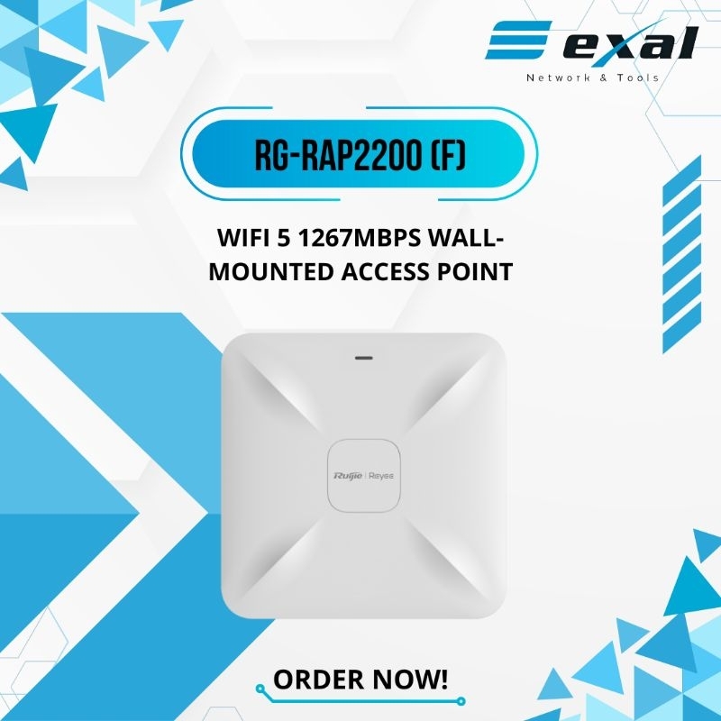 Ruijie Reyee RG-RAP2200(F) Reyee Wi-Fi 5 1267Mbps Ceiling Access Point RG-RAP 2200 F