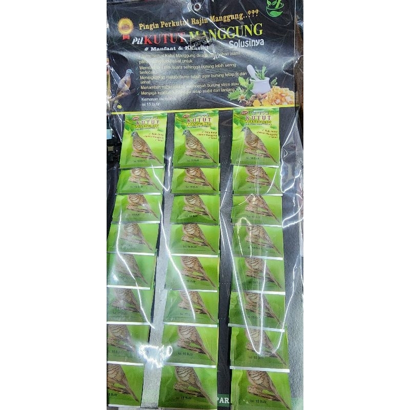 1 saset pil perkutut manggung jamu burung perkutut gacor koong panjamg super kicau