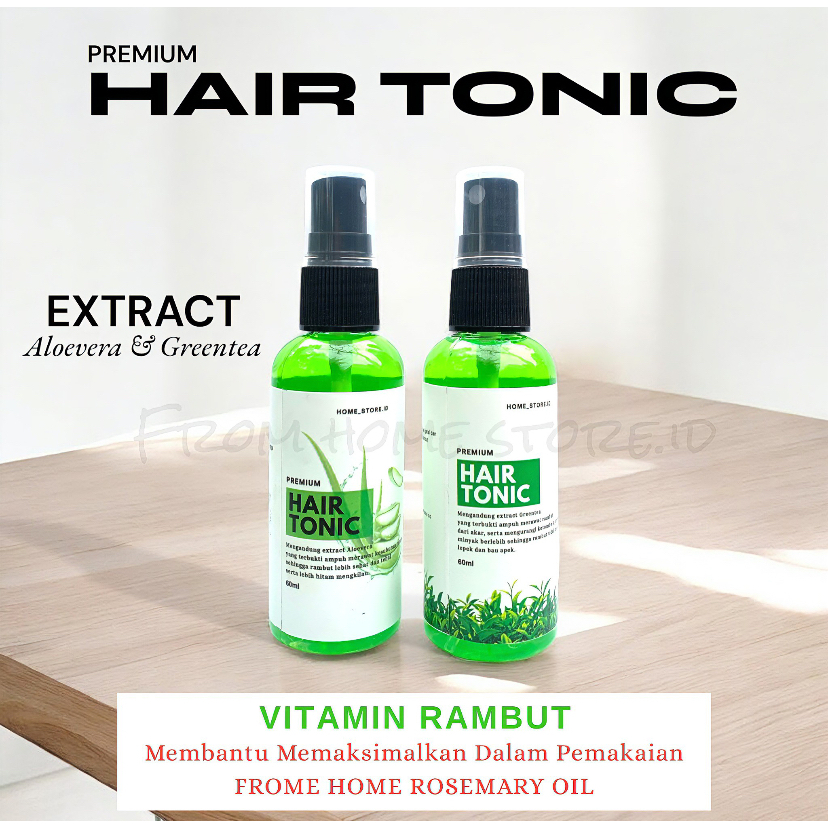 New Hair Tonic Mengandung Extract Aloevera dan Greentea Vitamin Toner Rambut | Penumbuh Rambut Memba