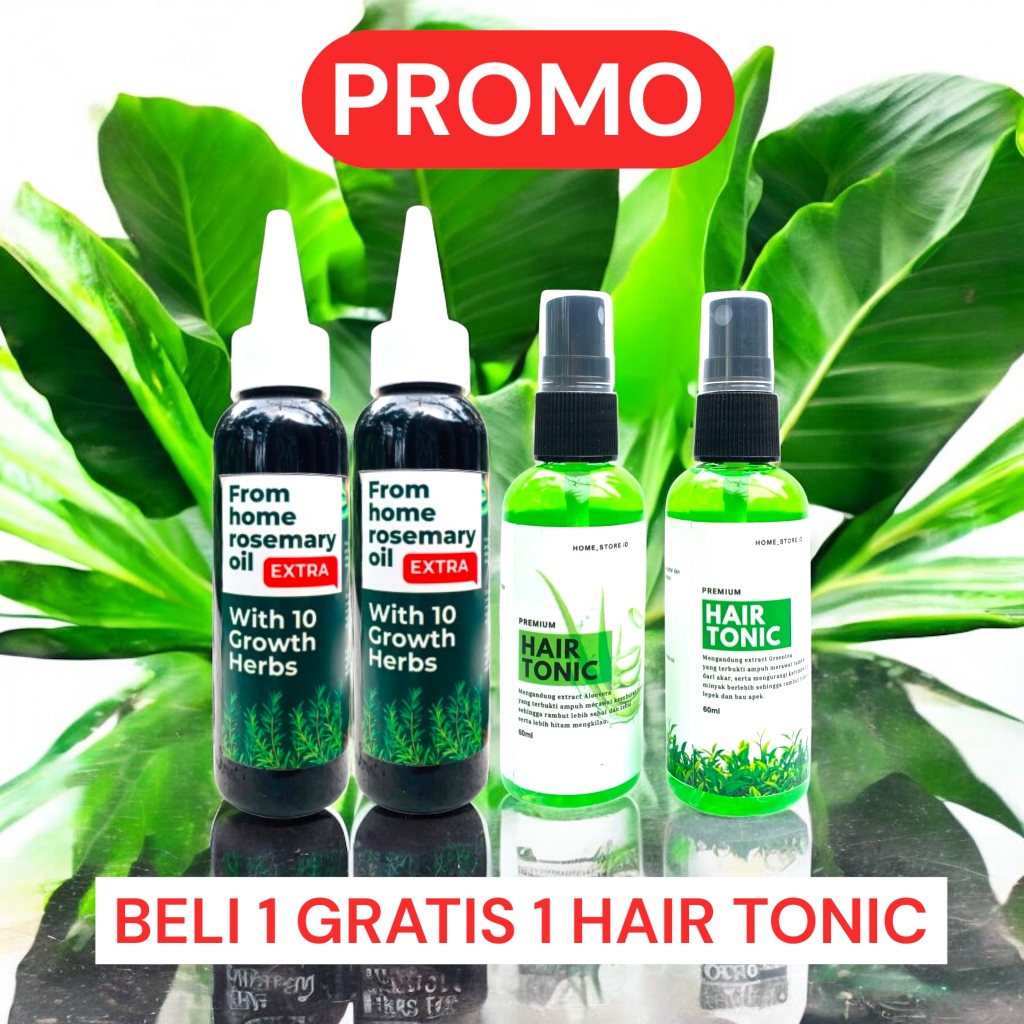 BELI 1 GRATIS 1 From Home Rosemary Oil Penumbuh Rambut Botak Rontok 100ml Kemasan Baru ORIGINAL (FRE