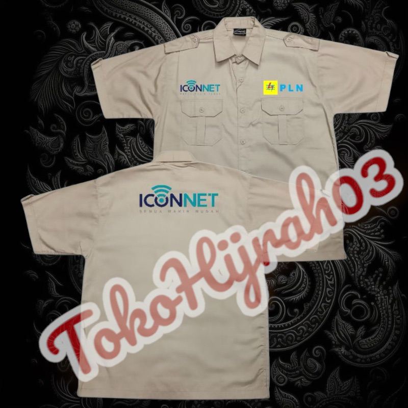 KEMEJA ICONNET PLN UKURAN BIG SIZE KEMEJA PDL ICONNET PLN KEMEJA PDH ICONNET PLN SERAGAM ICONNET PLN