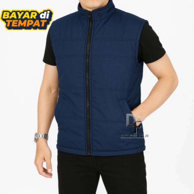 ROMPI PARASUT PRIA JUMBO / Rompi Pria Murah / Rompi Bahan Parasut Anti Air / Rompi Polos Murah