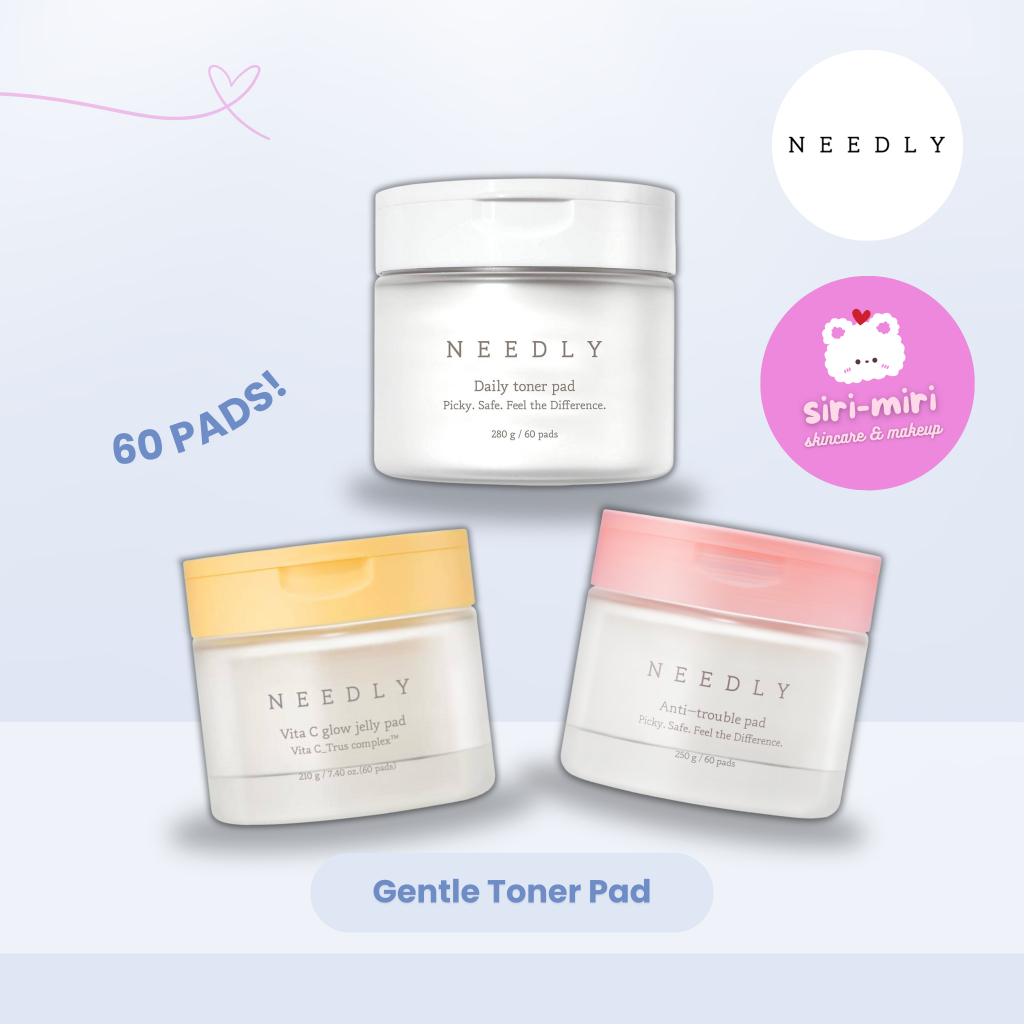 [EXP 07/2027] NEEDLY - DAILY TONER PAD / ANTI TROUBLE PAD / VITA C GLOW JELLY PAD (60pads)