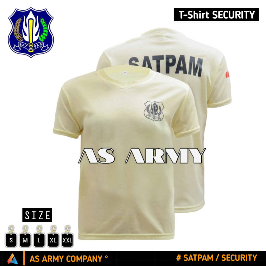KAOS SATPAM CREAM TERBARU KAOS SECURITY TERBARU BAJU SATPAM BARU KAOS SATPAM TERMURAH