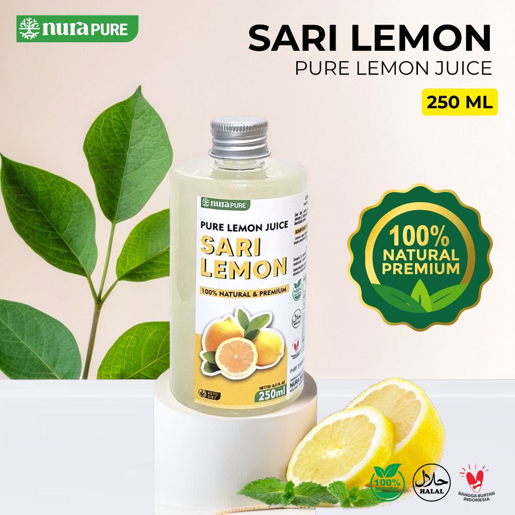 

NuraPure Sari Lemon Murni 250ml Asli 100% / Pure Lemon Juice