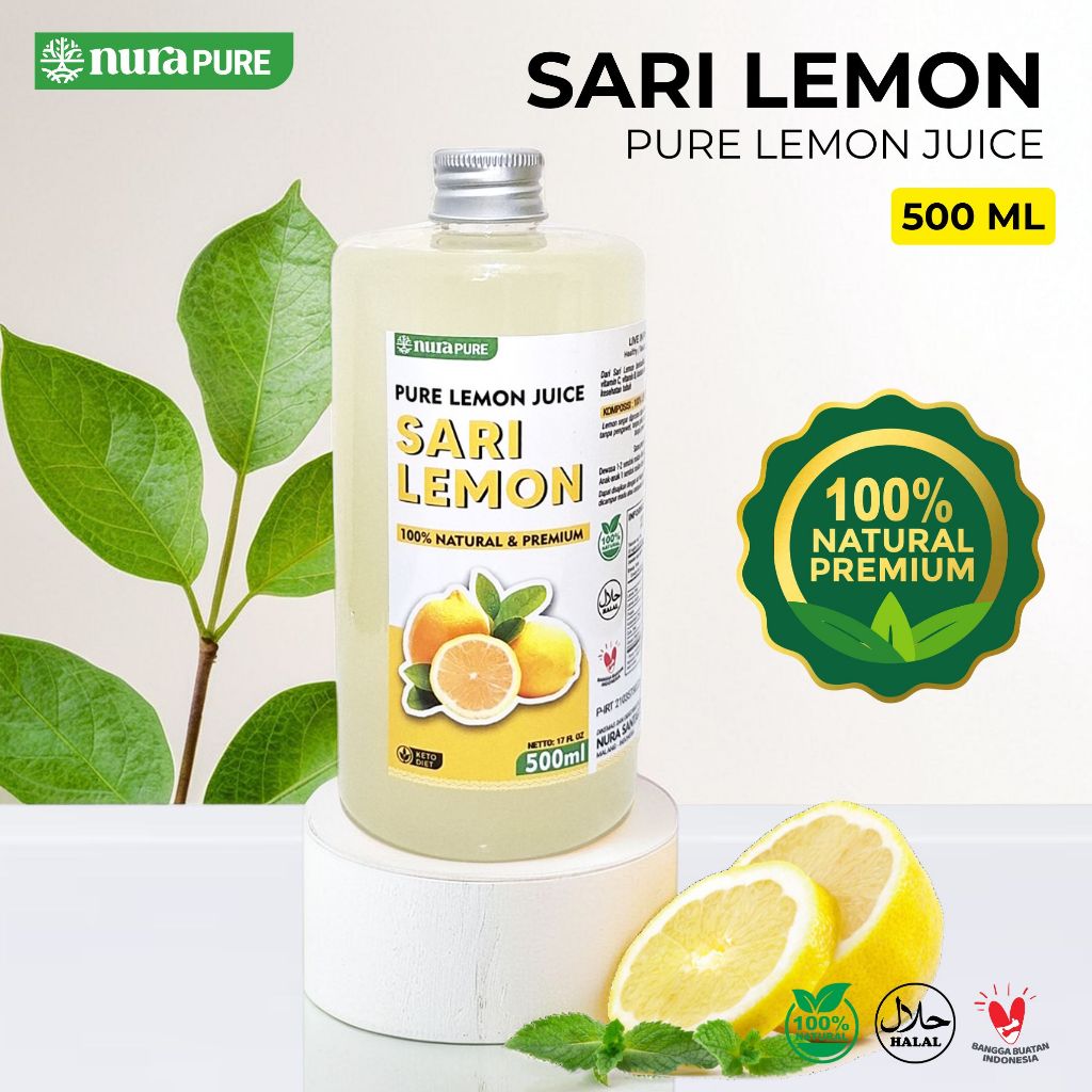 

NuraPure Sari Lemon Murni Asli 100% / Pure Lemon Juice - 500ml