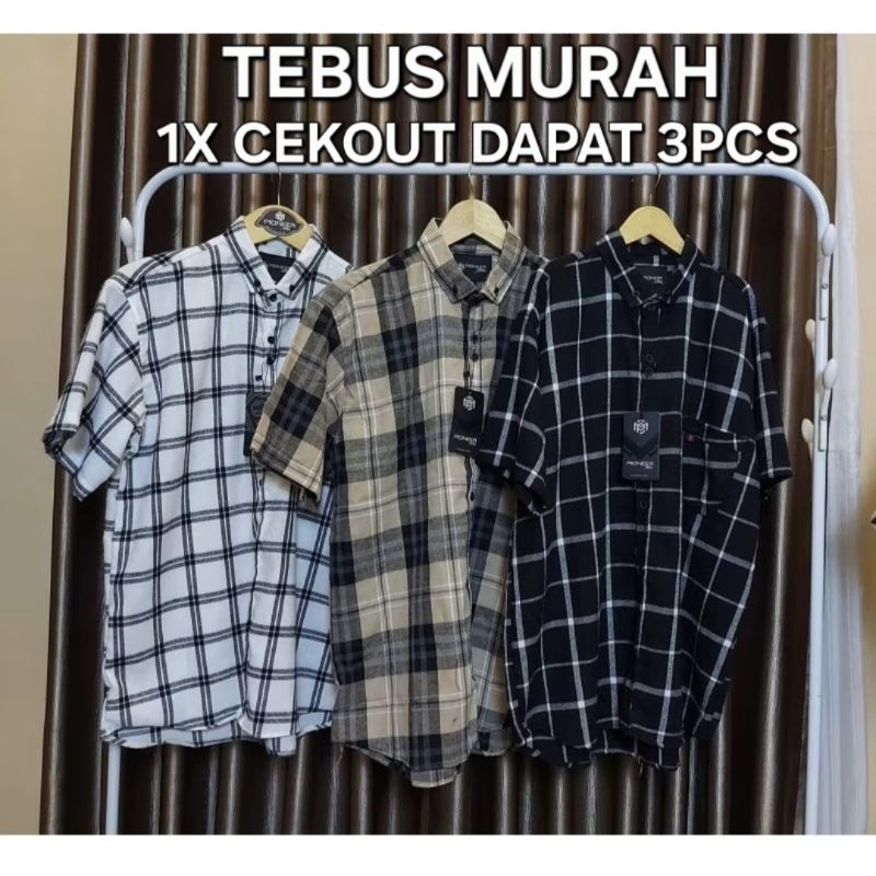 PAKET TEBUS MURAH KEMEJA FLANEL LENGAN PENDEK | KEMEJA FLANEL LENGAN PENDEK | KEMEJA FLANEL PENDEK D