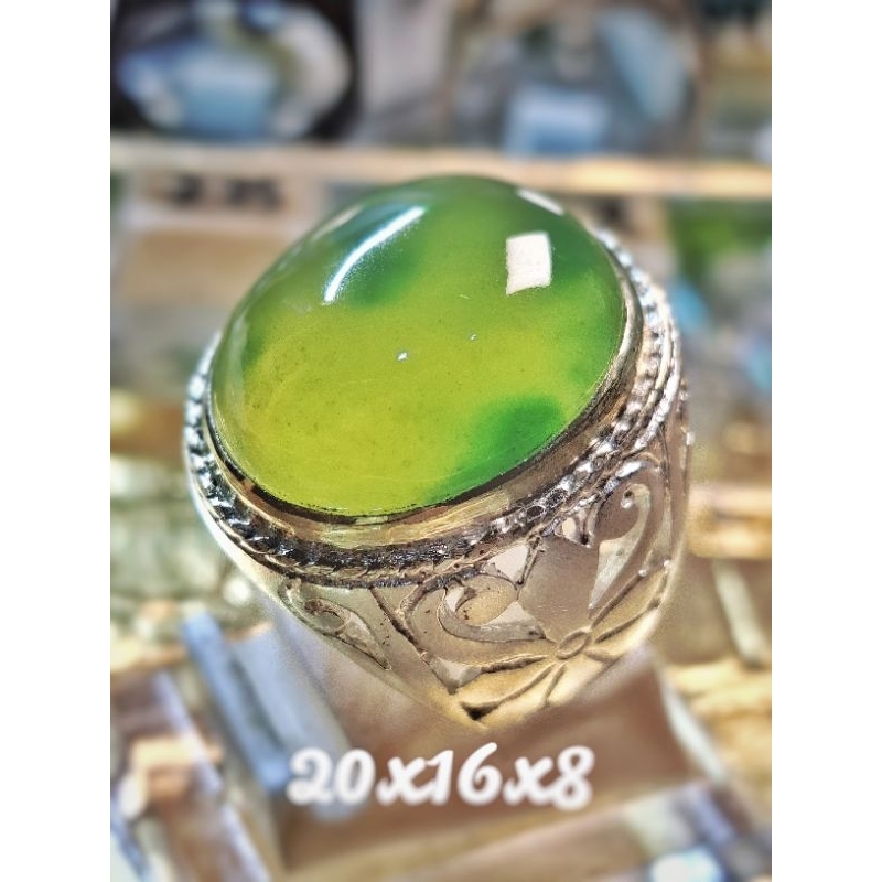 Cincin Batu Natural Sungai Dareh | Ring Perak Elegant(NO COD)