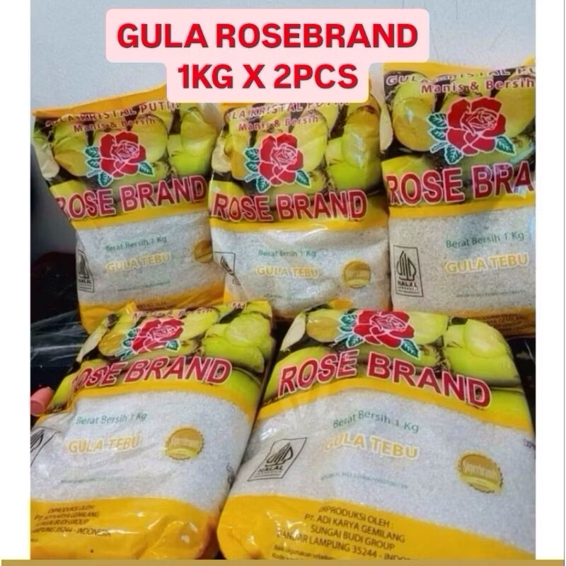 

Gula RoseBrand Kemasan 1KG (1KG x 2pcs)