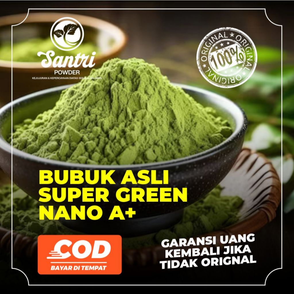 

SANTRI POWDER Teh bubuk Hijau Borbeo 100% Original