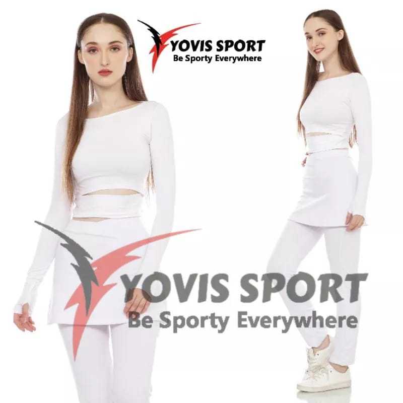 celana senam rok polos yovis sport