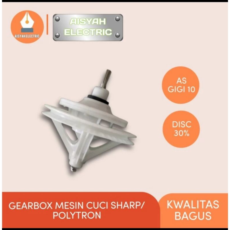 GEARBOX MESIN CUCI 2 TABUNG SHARP 8,5-9,5 KG