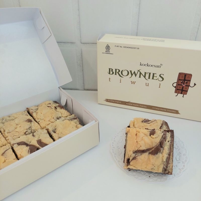 

Brownies Tiwul Gluten Free - Coklat Marble Tiramisu