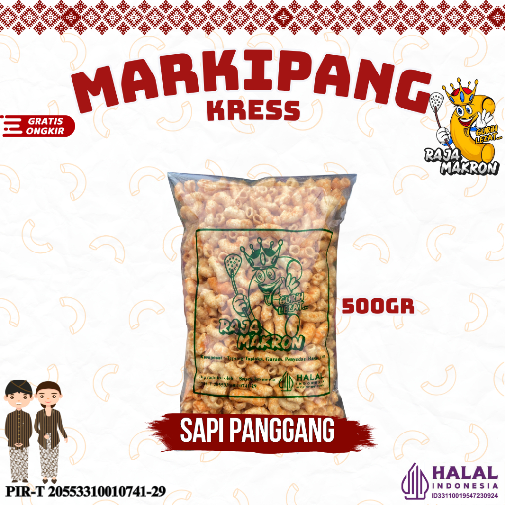 

MARKIPANG KRESS 500GR & 1KG RASA SAPI PANGGANG Snack Crispy Goreng Chips Food