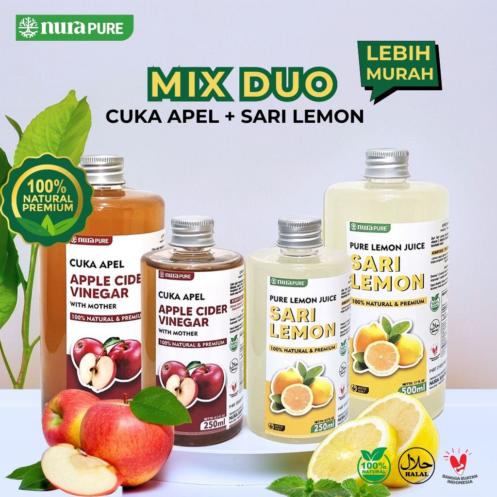 

NuraPure Cuka Apel Sari Lemon Diet Detox - Mix Duo Murah