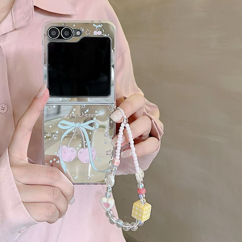 Sertamulia1 041 Samsung Flip Silver Cherry Softcase Case Hp Lucu Samsung Galaxy Z Flip 3 4 5 6