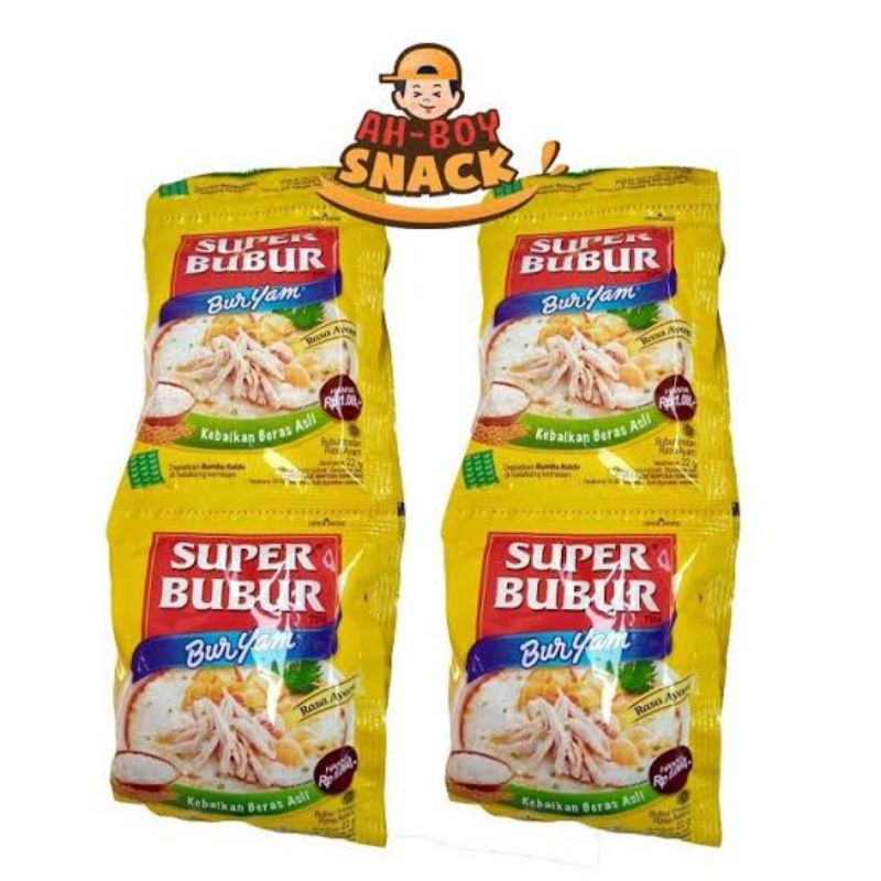

SUPER BUBUR BURYAM BUBUR INSTANT RASA AYAM NETTO 10 PCS X 22 GR Murce
