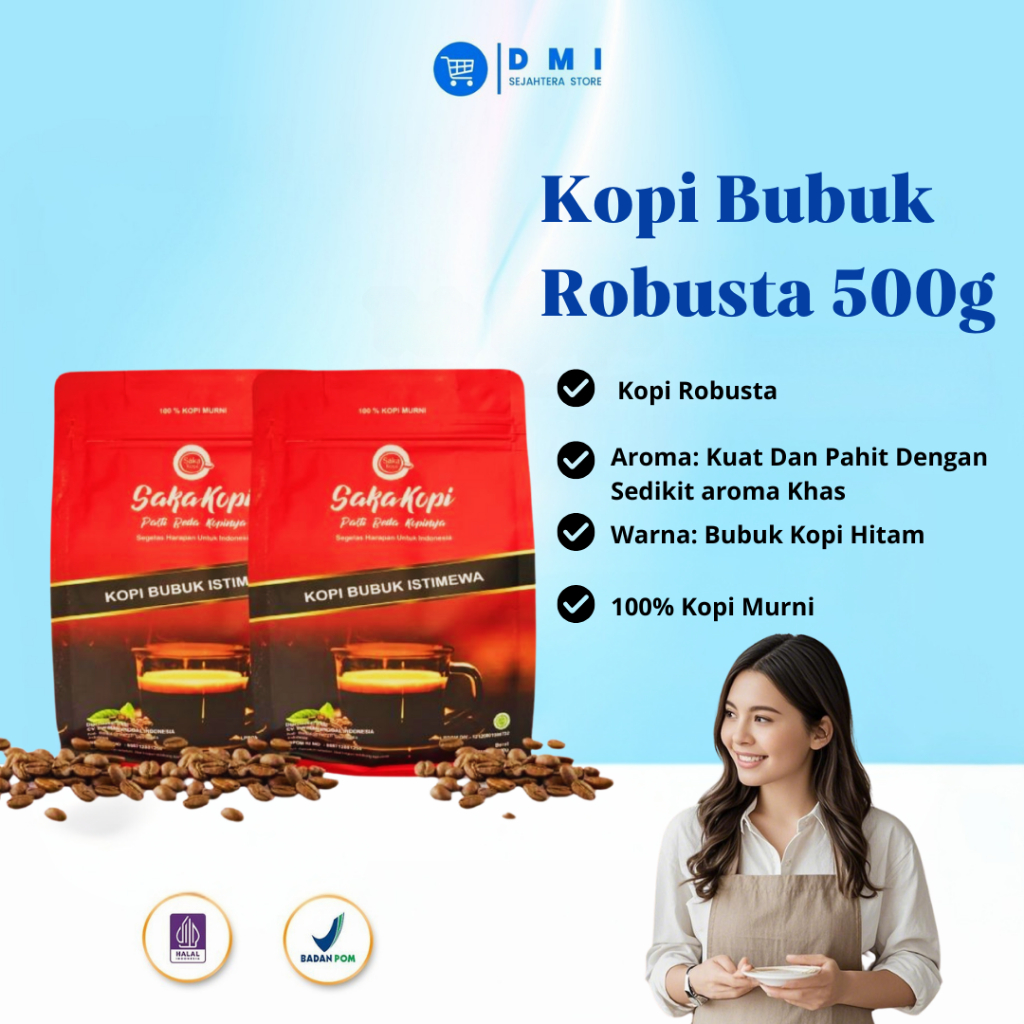 

Kopi Bubuk 1 kg / Kopi Bubuk Pilihan / Kopi Robusta / 100% Kopi Original