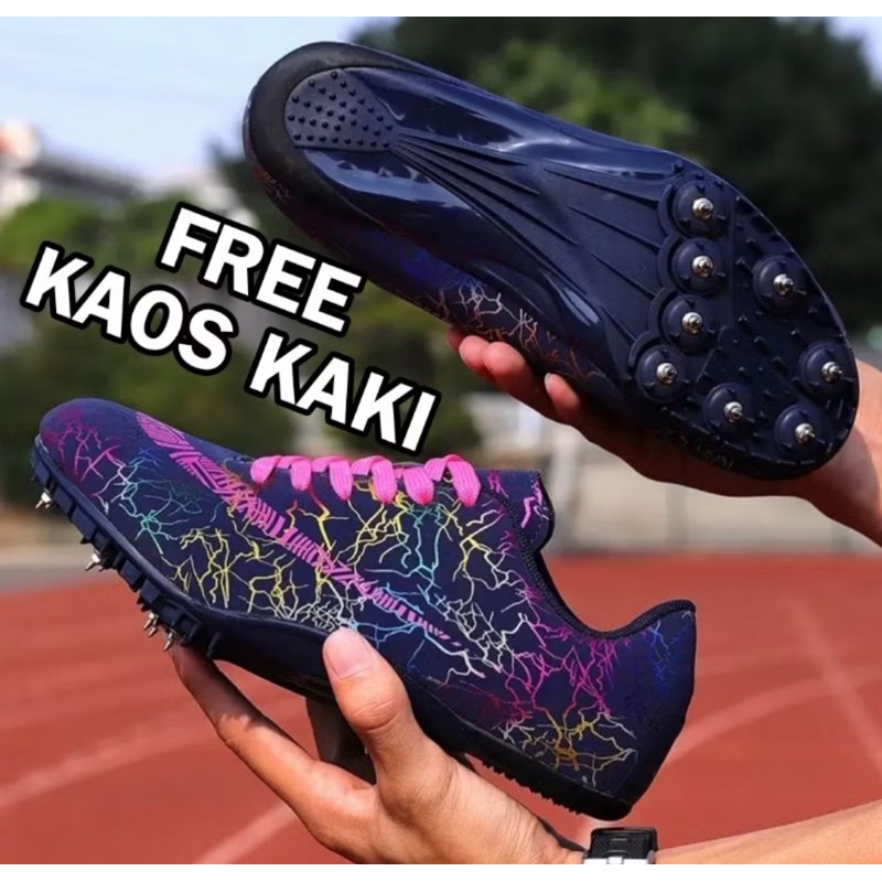 sepatu spike atletik sprint lomba dan gawang import