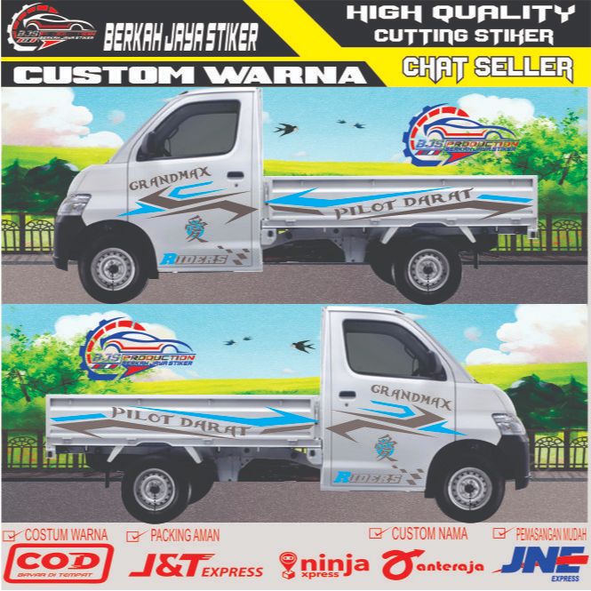 NEW Stiker mobil pick up granmax stiker variasi body pick up granmax