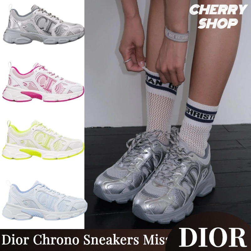 Dior Chrono Sneakers Low-Top Sneakers Sepatu kets pasangan Dior ukuran low-top 36-45