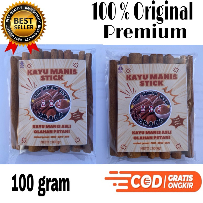 

Kayu Manis Batang. 100 gram Kualitas Premium, Bumbu Dapur, Alami Tanpa Bahan Kimia
