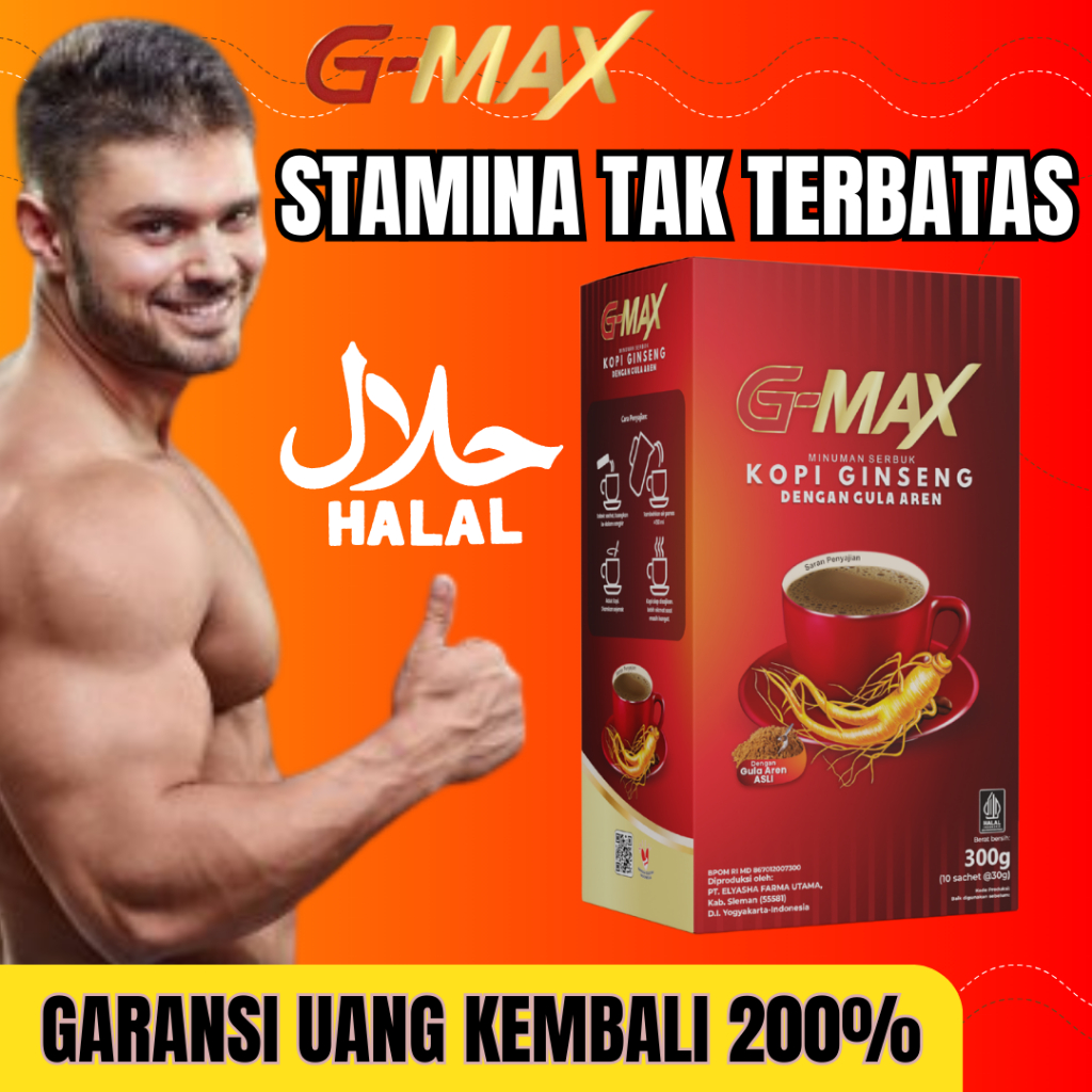 

KOPI GMAX Original minuman KUAT Pria Tahan Lama Penambah Stamina PRIA DEWASA - Halal Bpom