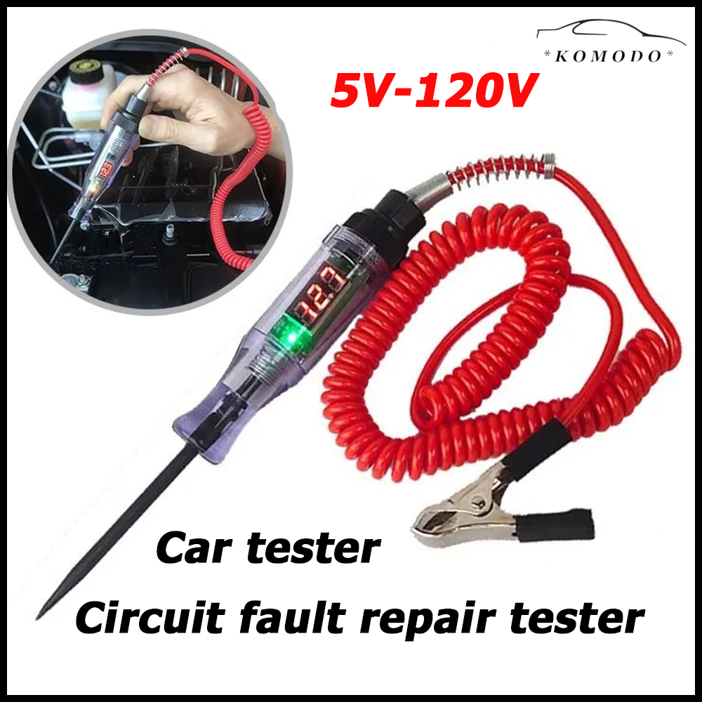 Digital Obeng Testpen Tespen Digital DC Tester Testpen Kelistrikan Listrik Mobil Motor 5v-120v