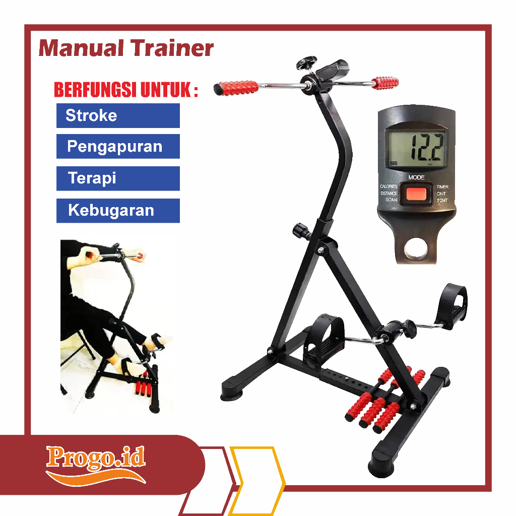 Sepeda Statis Peralatan Cardio Manual Trainer Terapi Sepeda Fitness Alat Olahraga Pengecil Perut Sep