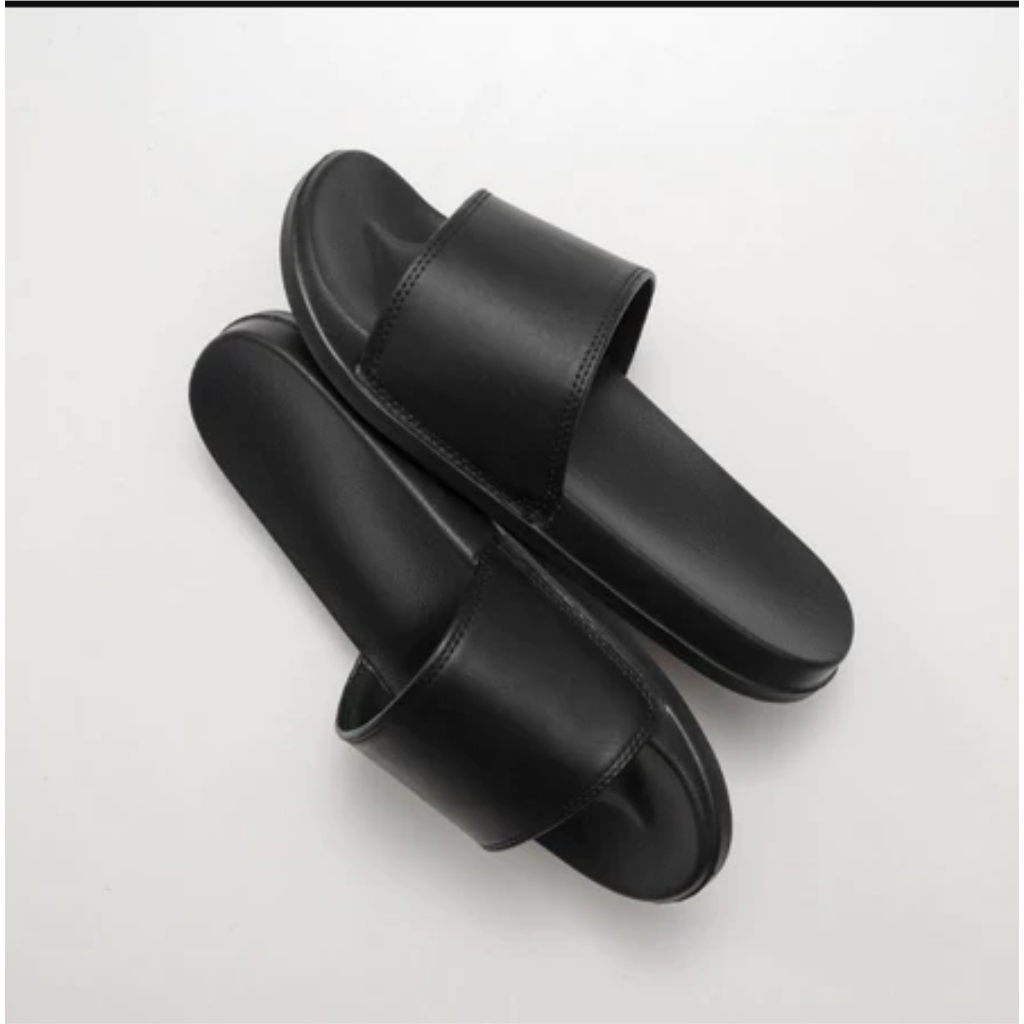 SANDAL HITAM POLOS SANDAL SLOP SANDAL BAND PREMIUM ORIGINAL KEREN SANDAL SLOP POLOS SANDAL SLOP TANP