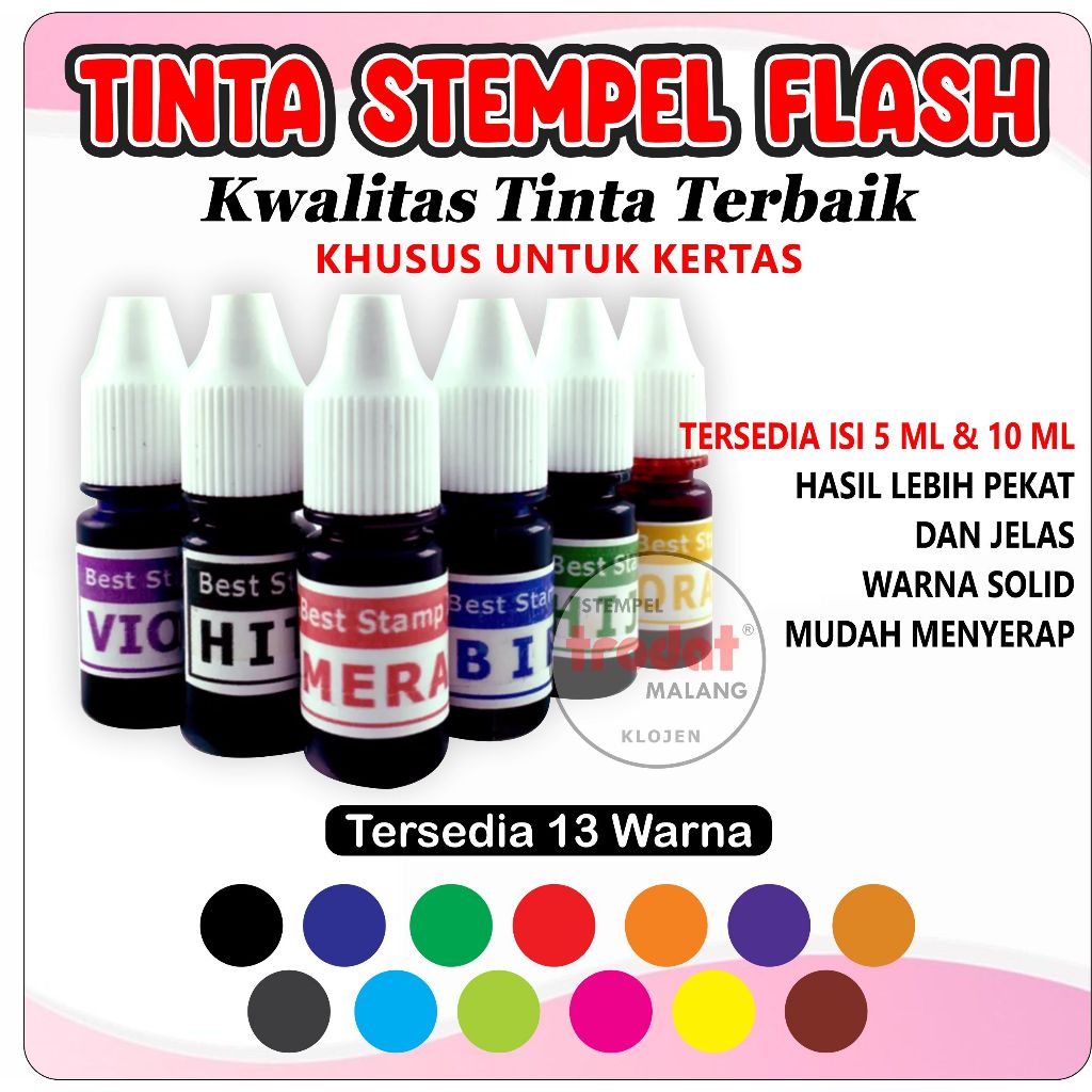 

TINTA STEMPEL FLASH [KILAT] TINTA REFILL ISI ULANG 5-10ML | TINTA STEMPEL | TINTA FLASH | TINTA STEMPEL BERKUALITAS | OGIGINAL | TINTA | TINTA TERMURAH | STEMPEL FLASH