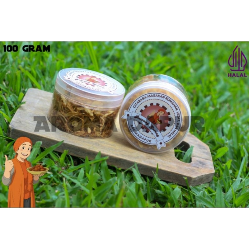 

•AROMA DAPUR• BAWANG GORENG ASLI SUMENEP TANPA CAMPURAN APAPUN 100% BAWANG MERAH ASLI SUMENEP 100 GRAM