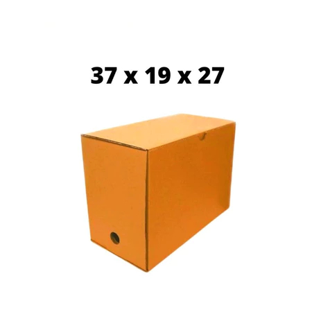

10 pcs box arsip penyimpanan berkas kardus coklat polos dokumen organizer ukuran 37x19x27 cm