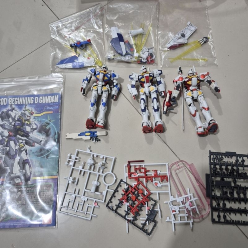 3 buah hg 144 GPB X80D beginning gundam D gundam second no box