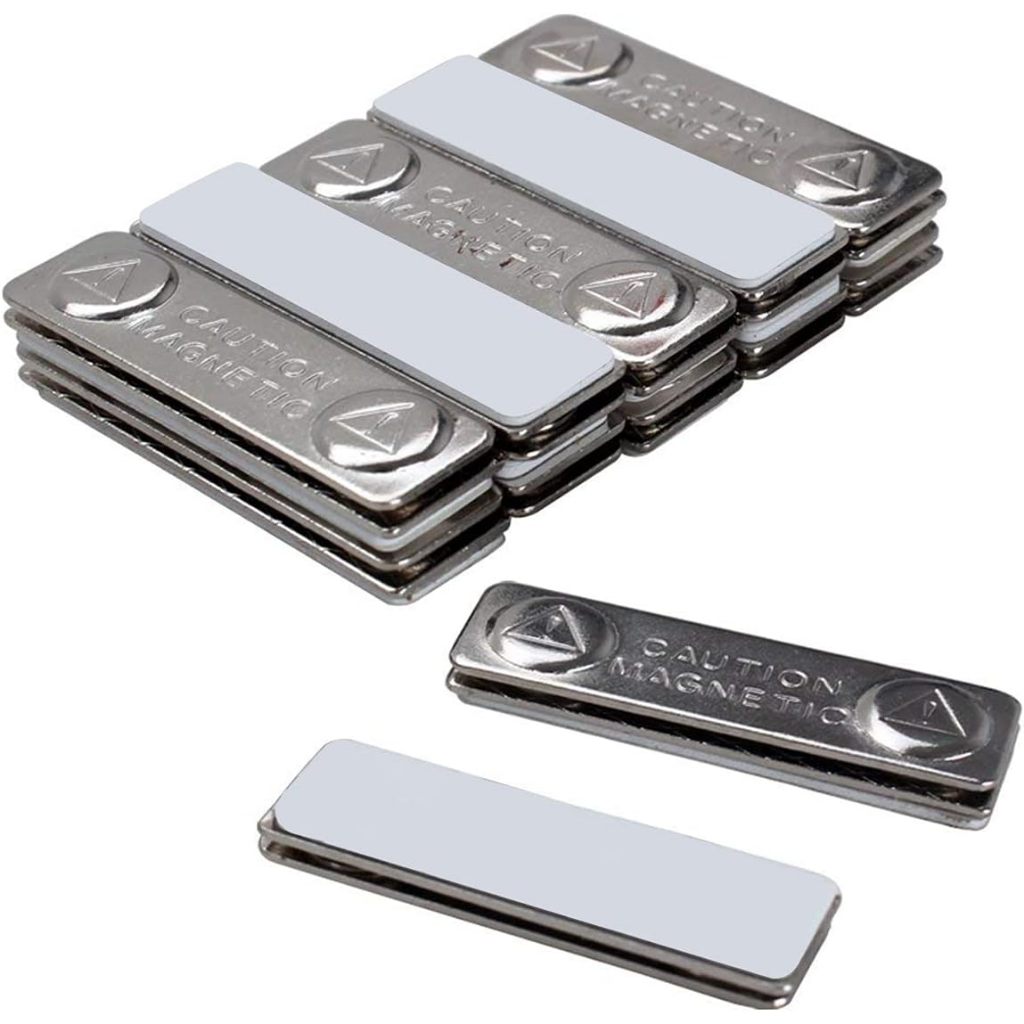 

Y&M Magnetic Name Tag Name Badge Magnets Magnetic Name Badge Holders Back with 2 Premium Strength Neodymium Magnets ALat Pengaman
