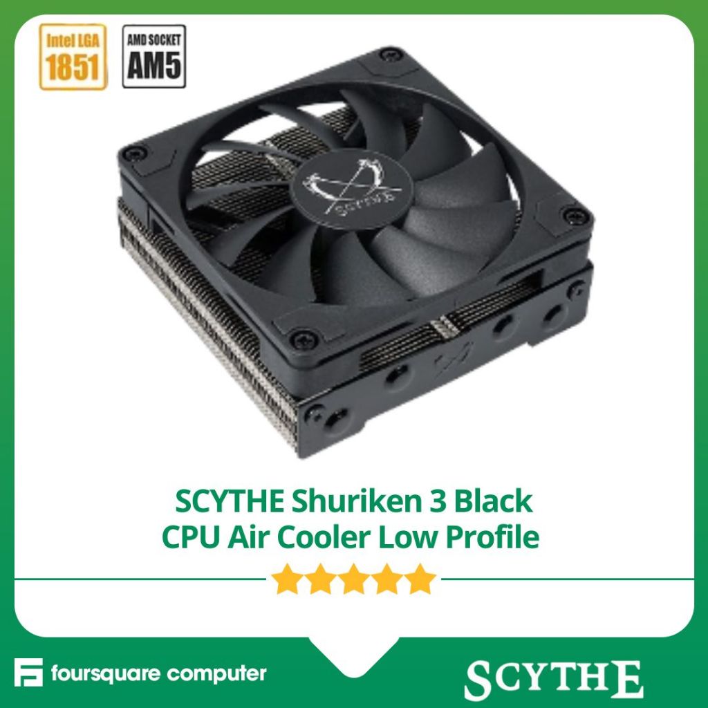 SCYTHE Shuriken 3 Black CPU Air Cooler Low Profile
