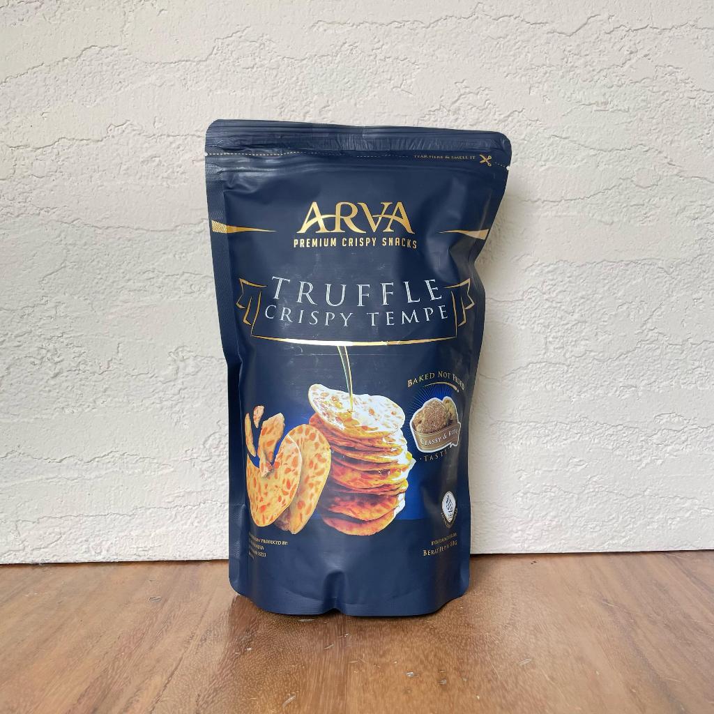 

Keripik Tempe Premium ARVA Truffle Non GMO no MSG Baked Istimewa - reguler 80 gram