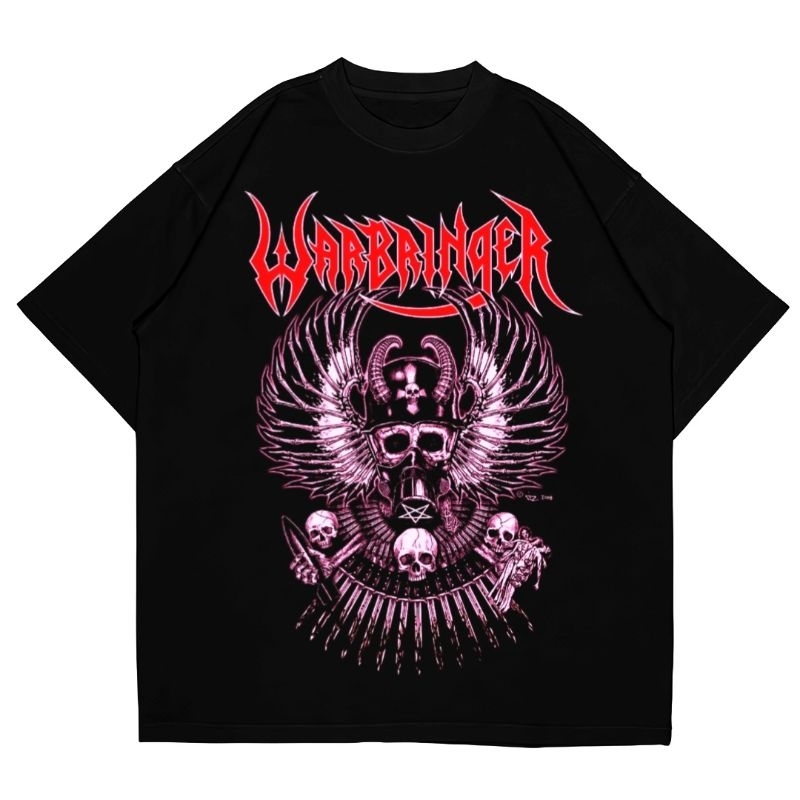 KAOS warbringer black | T-SHIRT unisex baju tengkorak
