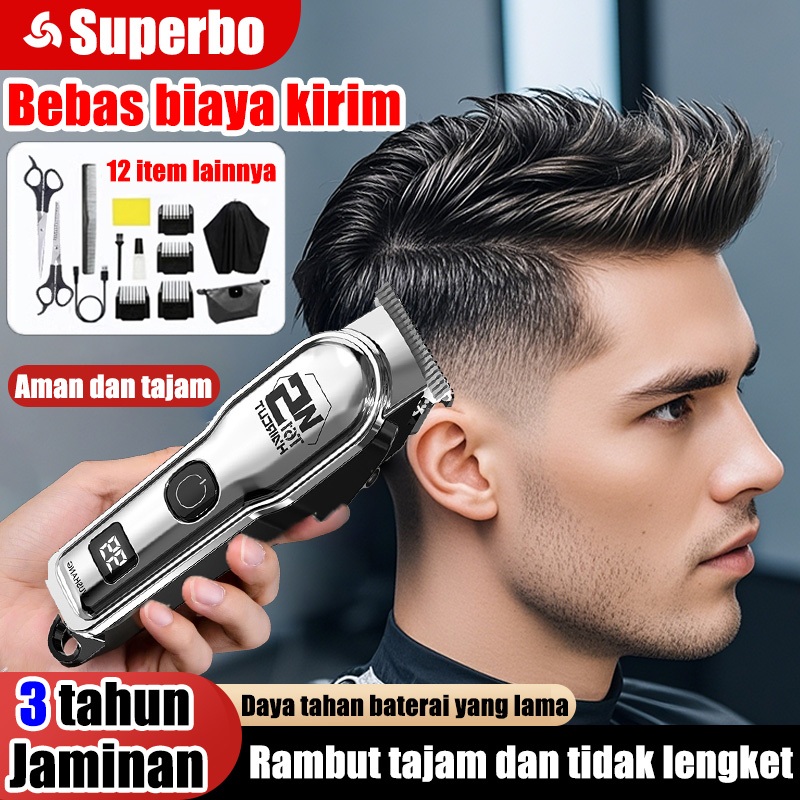 【Garansi 30 tahun】potong rambut Aman dan tajam Sepenuhnya bisa dicuci mesin potong rambut alat poton