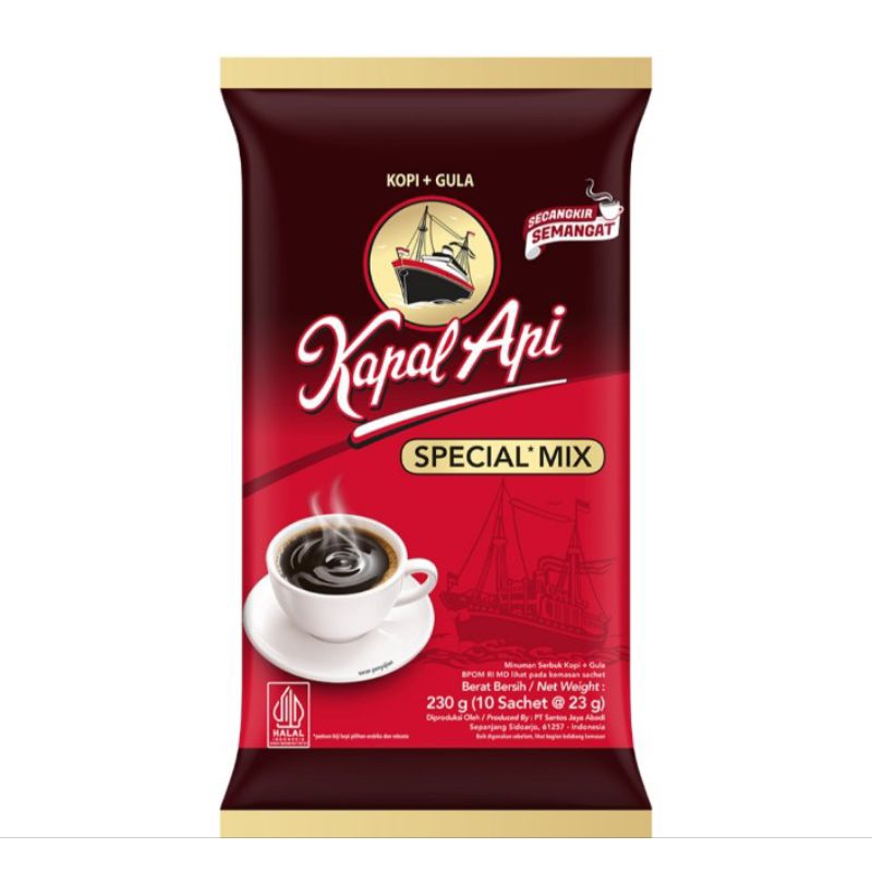 

Kapal Api Kopi Bubuk Instan Special Mix 10 x 23 g