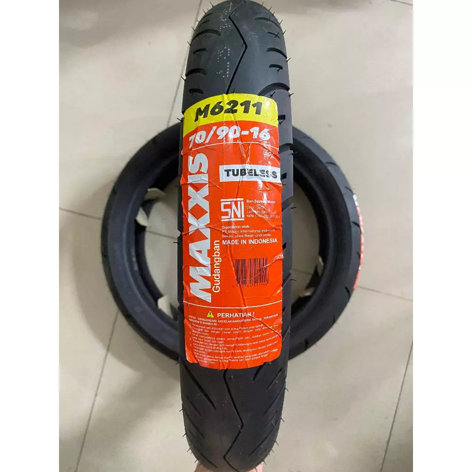 (RING 16) 70 / 90 - 16 TUBELESS Ban Luar Motor NOUVO HAYATE SKYWAVE ( MAXXIS / K488 / VENOM / ZN88 )