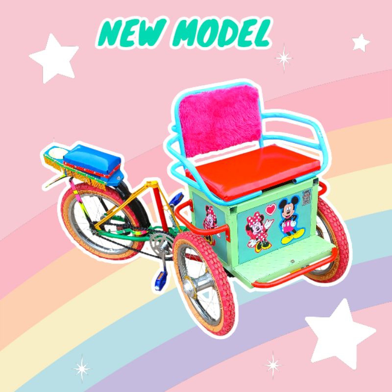 Beca Becak gowes anak kecil model terbaru 16inc