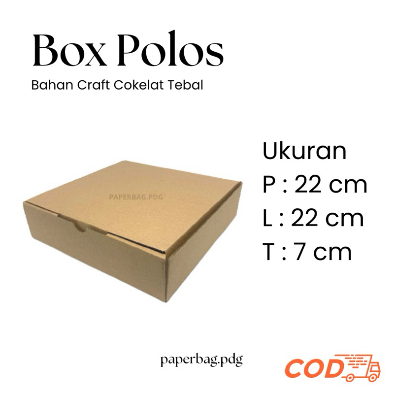 

Box Kardus 22x22x7 cm | Box Die Cut dan Easy Usage