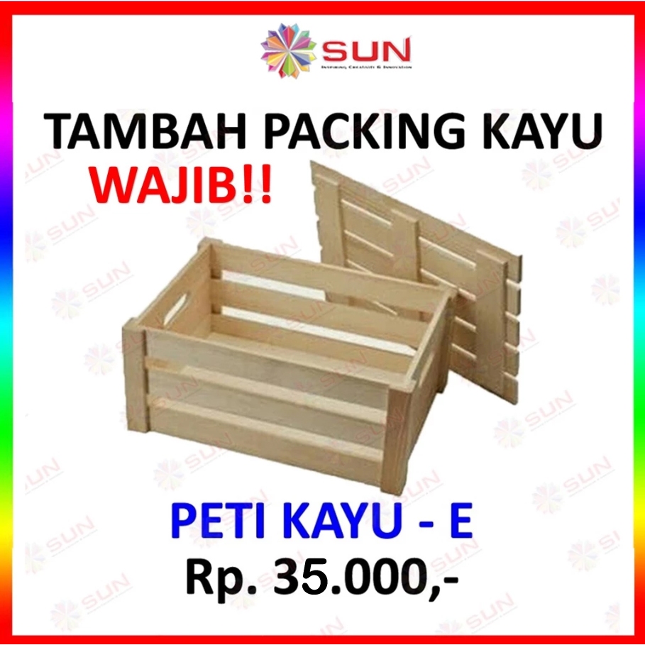

Tambahan Packing Peti Kayu Tipe E - Mesin Laminating Laminator, Alat Plong ID Card