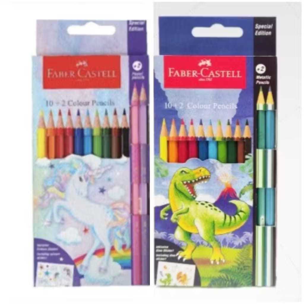 

Faber Castell 10+2 colour Pencil - Pensil Warna Faber Castell Unicorn dan Dinosaurus