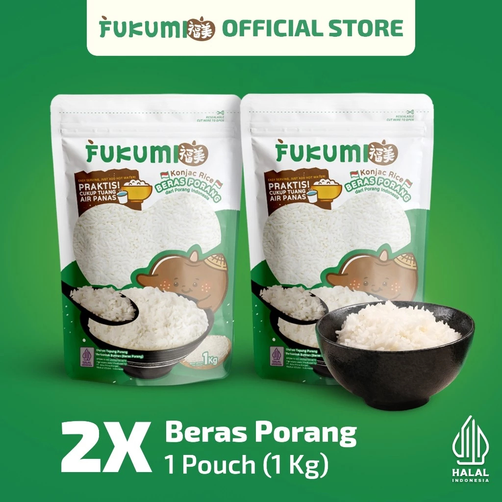

FUKUMI | BERAS PORANG - 1 KG | Konjac Rice Shirataki