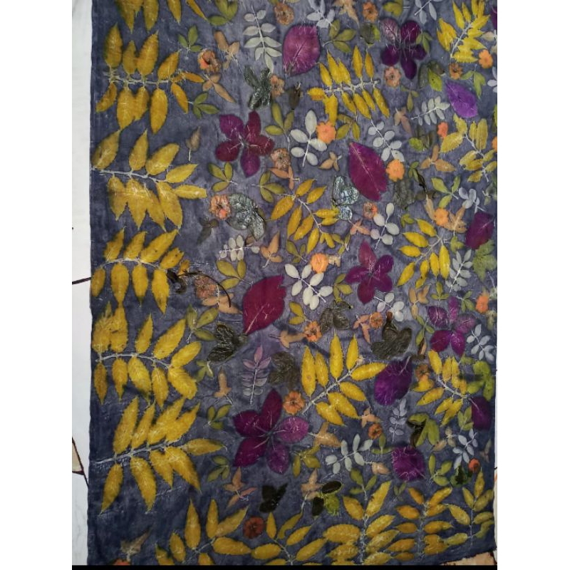 kain batik ecoprint asli