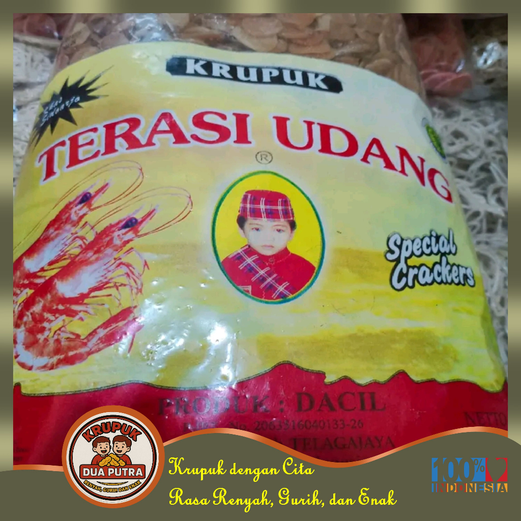 

Krupuk Terasi Udang Mentah Khas Sidoarjo Cap Dacil