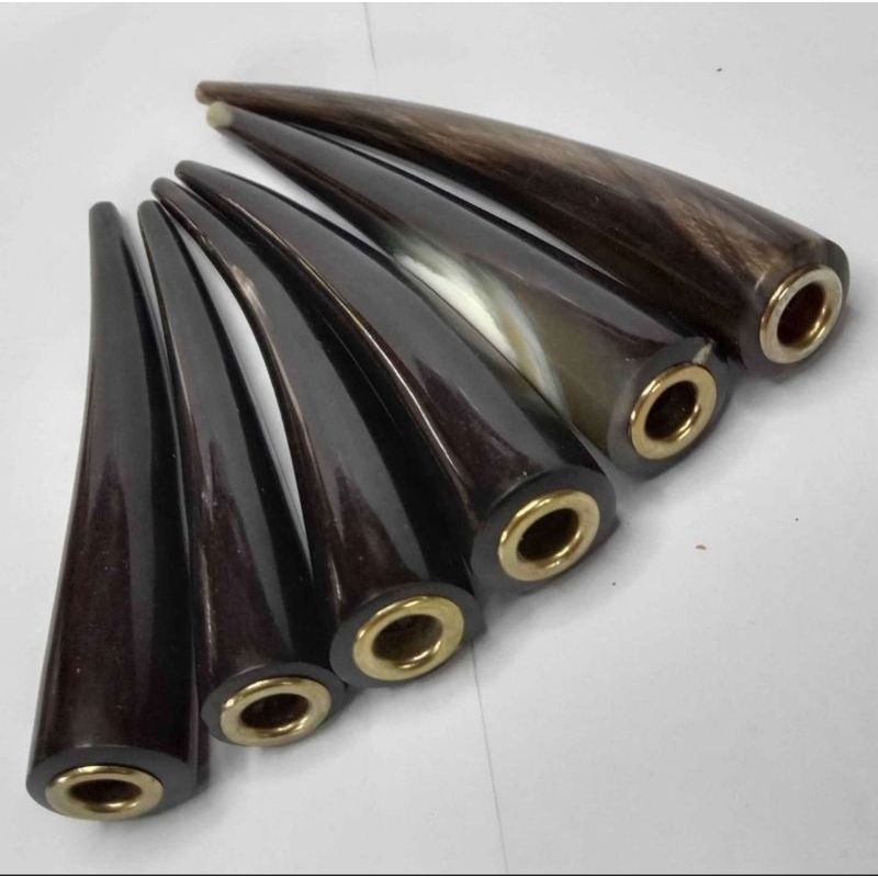 Once Pipa Rokok Tanduk Kerbau  Superan Warna Hitam Glosy Lubang Multifungsi